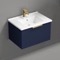 Wall Mounted Small Bathroom Vanity, Modern, Blue, 26